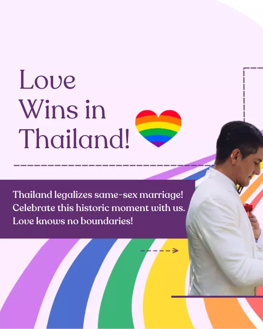 Legalization of Gay Marriage in Thailand : Celebrating Equality